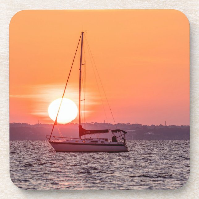Sailboat Sunrise Coaster (Front)