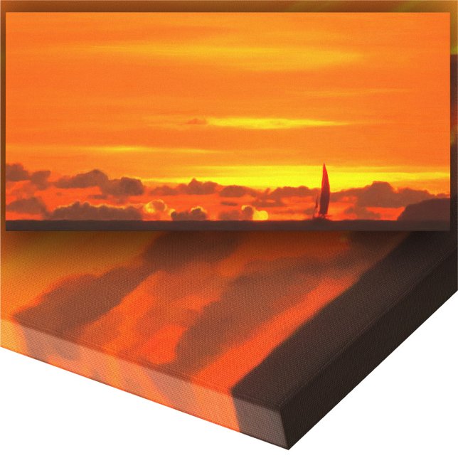 Sailboat Sunset 1300 Art Canvas Print (Creator Uploaded)
