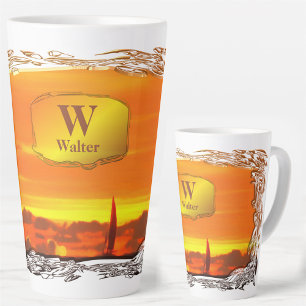 Sailboat Sunset 1300 Latte Mug