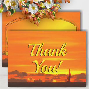 Sailboat Sunset 1300 Thank You Card