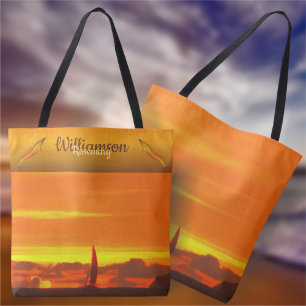 Sailboat Sunset 1300 Tote Bag