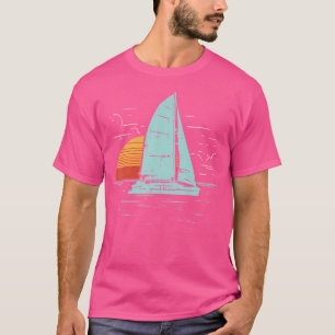 Sailboat Sunset Boating Vacation Boat Sailor T-Shirt