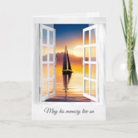 Sailboat Sunset In Window Sympathy