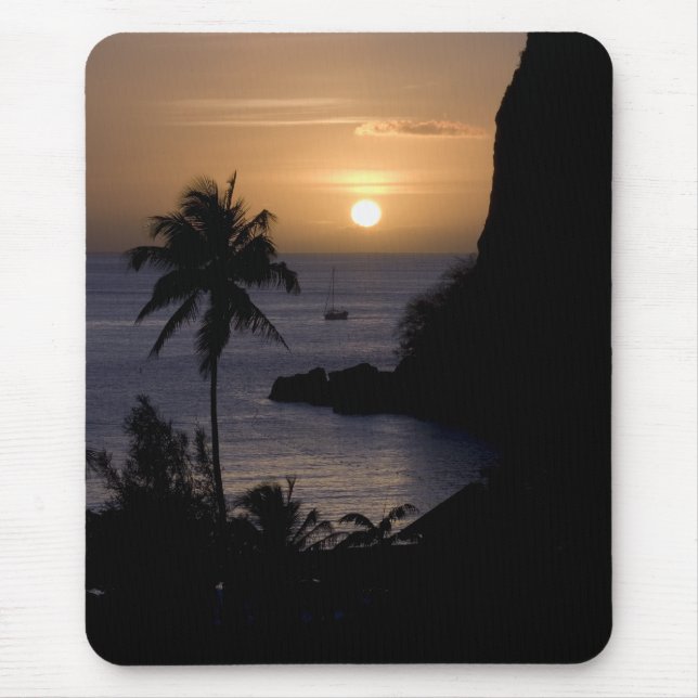 Sailboat Sunset Mousepad (Vertical) (Front)