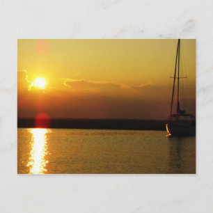 Sailboat Sunset Postcard