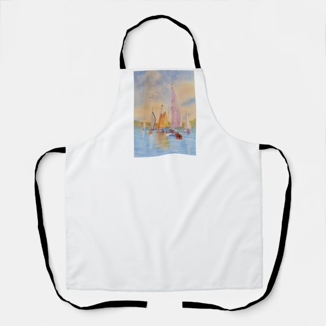 Sailboat Sunset Sailing Apron (Front)