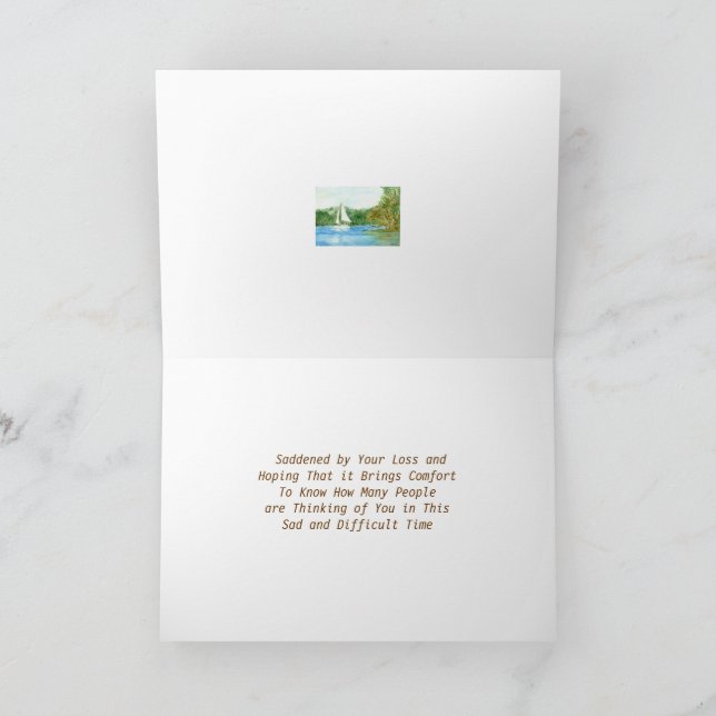 Sailboat Sympathy Card (Inside)
