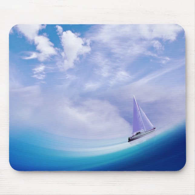 Sailboat up an Epic Wave Mouse Mat (Front)