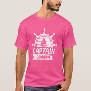 Sailboat Vintage Captain Grandpa Sailor Sailing T-Shirt