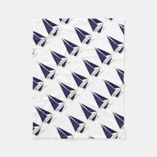 Sailboat Vintage Nautical Boat illustration Fleece Blanket
