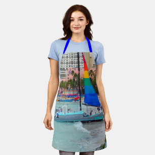 Sailboat, Waikiki, Oahu Apron