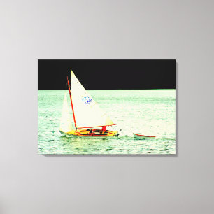 sailboat with dinghy wrapped canvas