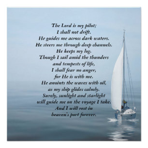 Sailboat with Nautical Inspirational Text Poster
