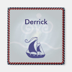Sailboat with Rope Frame Customised Magnet