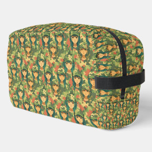 Sailboat with scarlet sails watercolor pattern dopp kit