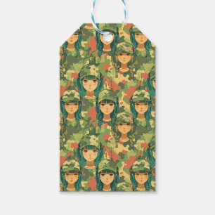 Sailboat with scarlet sails watercolor pattern gift tags