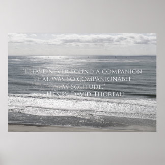 Sailboats and Thoreau quote Poster
