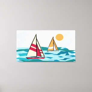 Sailboats Canvas Print