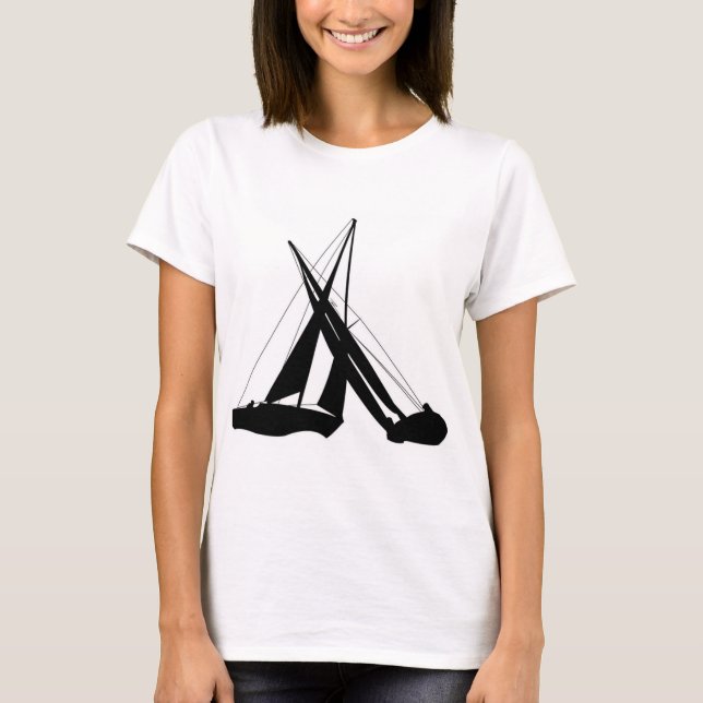 Sailboats - Crossing Tacks T-Shirt (Front)