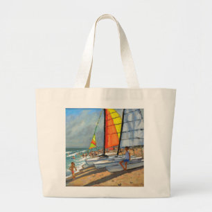 Sailboats Garrucha Spain Large Tote Bag