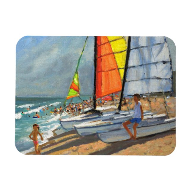 Sailboats Garrucha Spain Magnet (Horizontal)