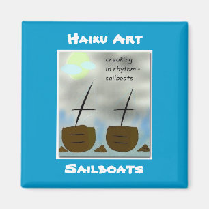 Sailboats Haiku Art Magnet
