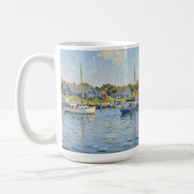 Sailboats Impressionism New England Coffee Mug (Left)