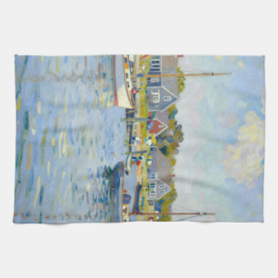 Sailboats Impressionism New England Tea Towel