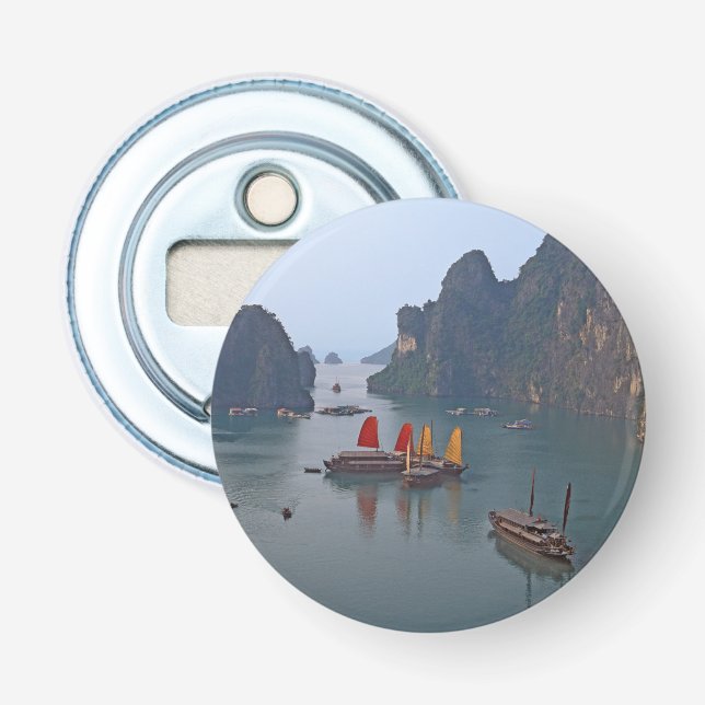Sailboats in Ha Long Bay - Vietnam, Asia Bottle Opener (Front)