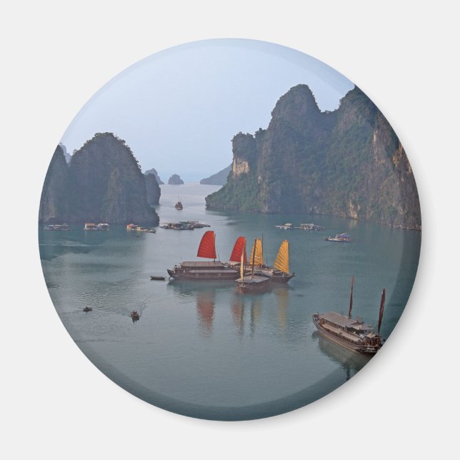 Sailboats in Ha Long Bay - Vietnam, Asia Magnet (Front)