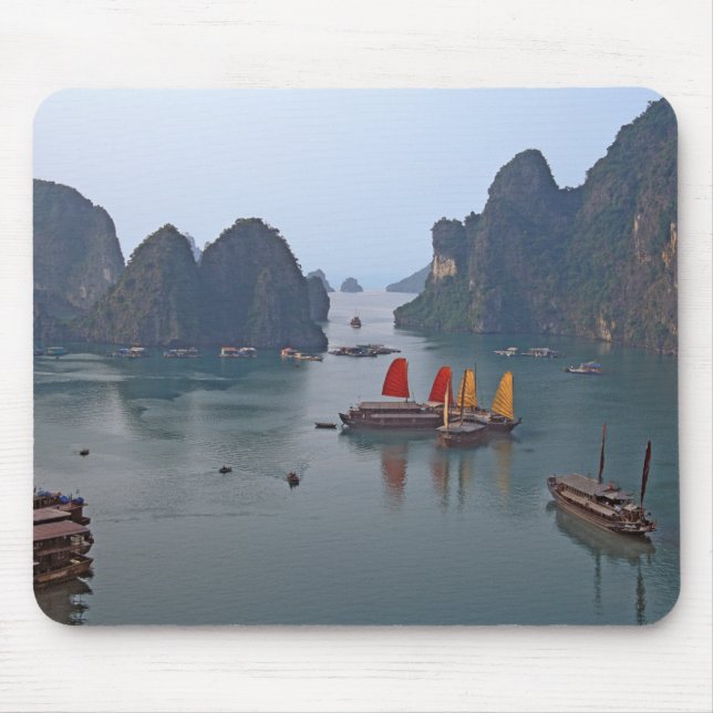 Sailboats in Ha Long Bay - Vietnam, Asia Mouse Mat (Front)