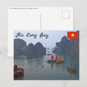 Sailboats in Ha Long Bay - Vietnam, Asia Postcard