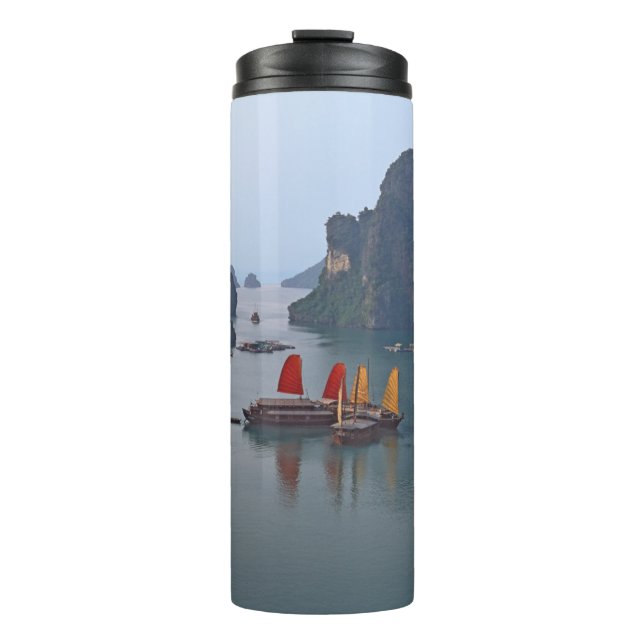 Sailboats in Ha Long Bay - Vietnam, Asia Thermal Tumbler (Front)
