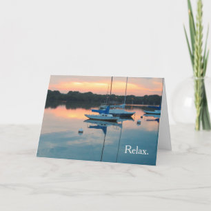 Sailboats in Harbour Retirement Congratulations Card