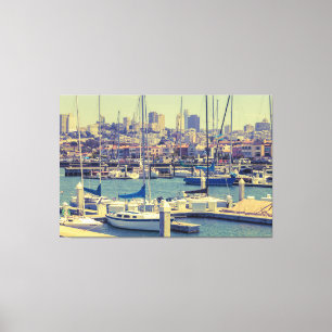 Sailboats in Marina San Francisco Canvas Print