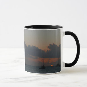 Sailboats in Sunset Tropical Seascape Mug