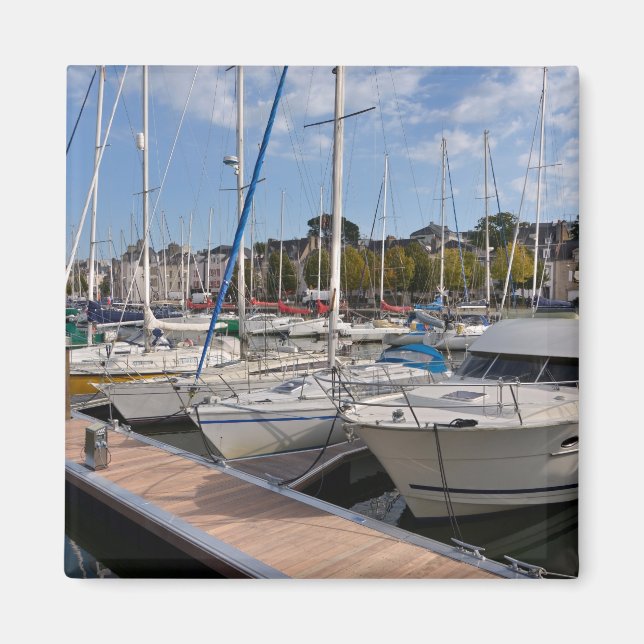 Sailboats in the port of Vannes in France  Poster Magnet (Front)