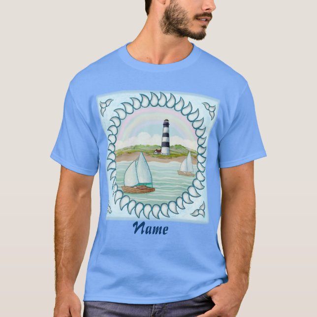Sailboats Lighthouse  t-shirt (Front)
