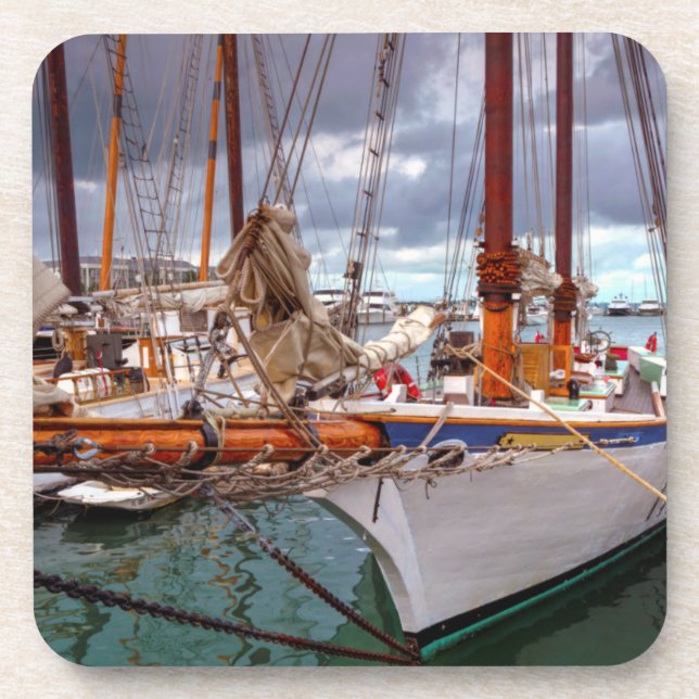 Sailboats Morred At Key West Coaster (Front)
