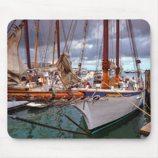 Sailboats Morred At Key West Mouse Mat (Front)
