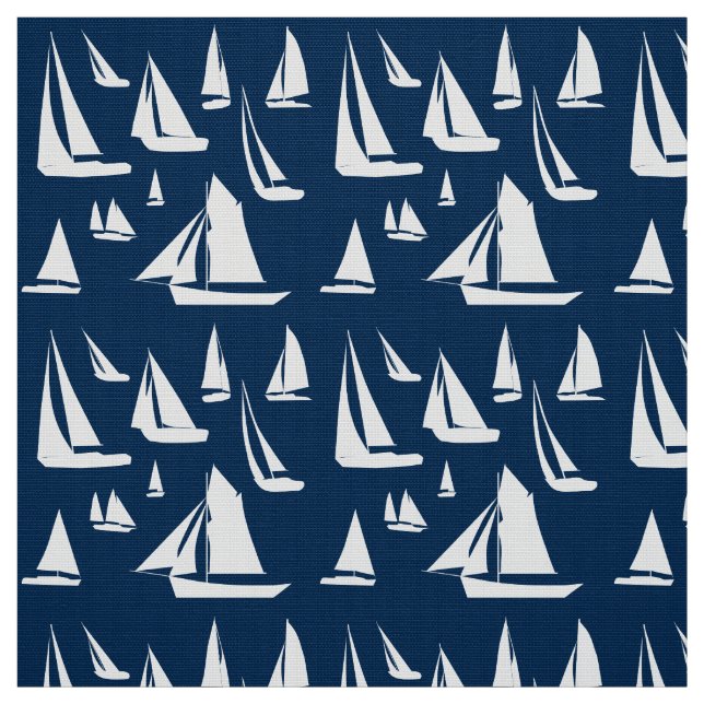 Sailboats Nautical Craft Fabric (Swatch)