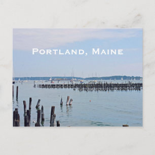 Sailboats On The Coast of Old Port, Portland Maine Postcard