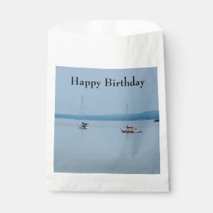 Sailboats on the river favour bags