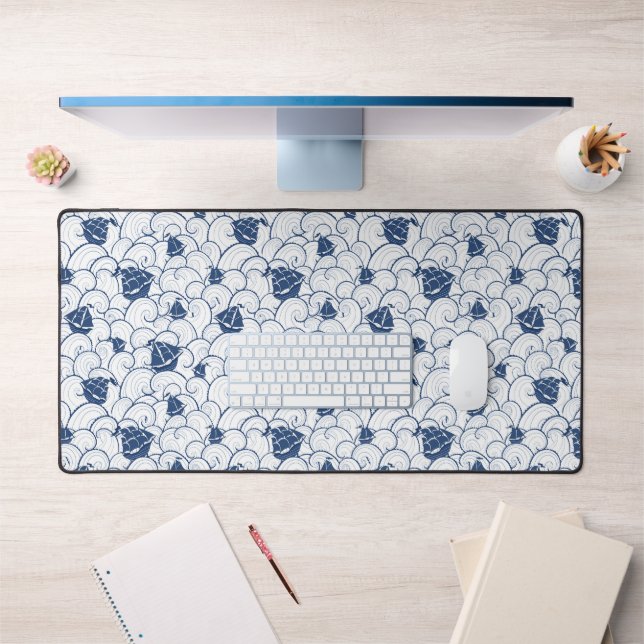 Sailboats On The Sea Pattern Desk Mat (Office 1)