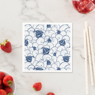 Sailboats On The Sea Pattern Napkin
