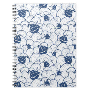 Sailboats On The Sea Pattern Notebook