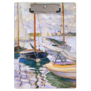 Sailboats on the Seine at Petit  Claude Monet      Clipboard
