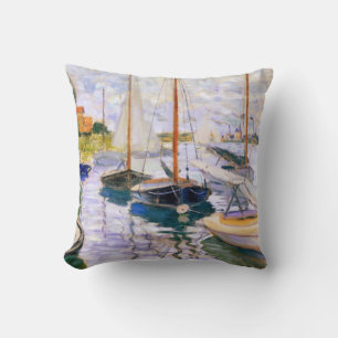 Sailboats on the Seine at Petit Claude Monet Cushion