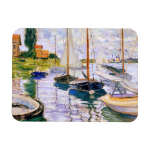 Sailboats on the Seine at Petit Claude Monet Magnet