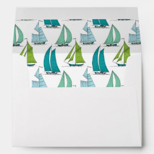 Sailboats On The Water Pattern Envelope